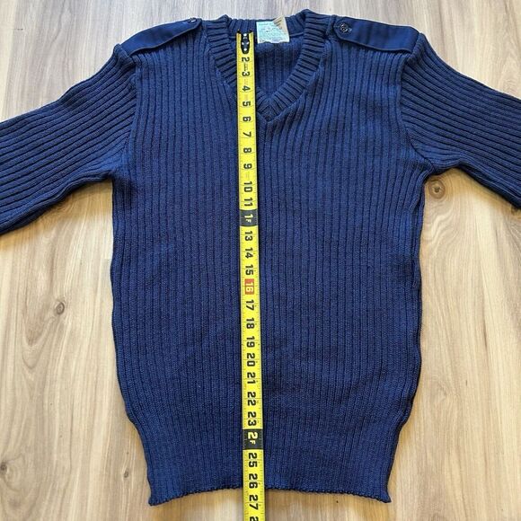 Vtg Brigade Quartermasters The Wooly Pully Blue Sweater 100% Wool UK 42 US L - Picture 7 of 9